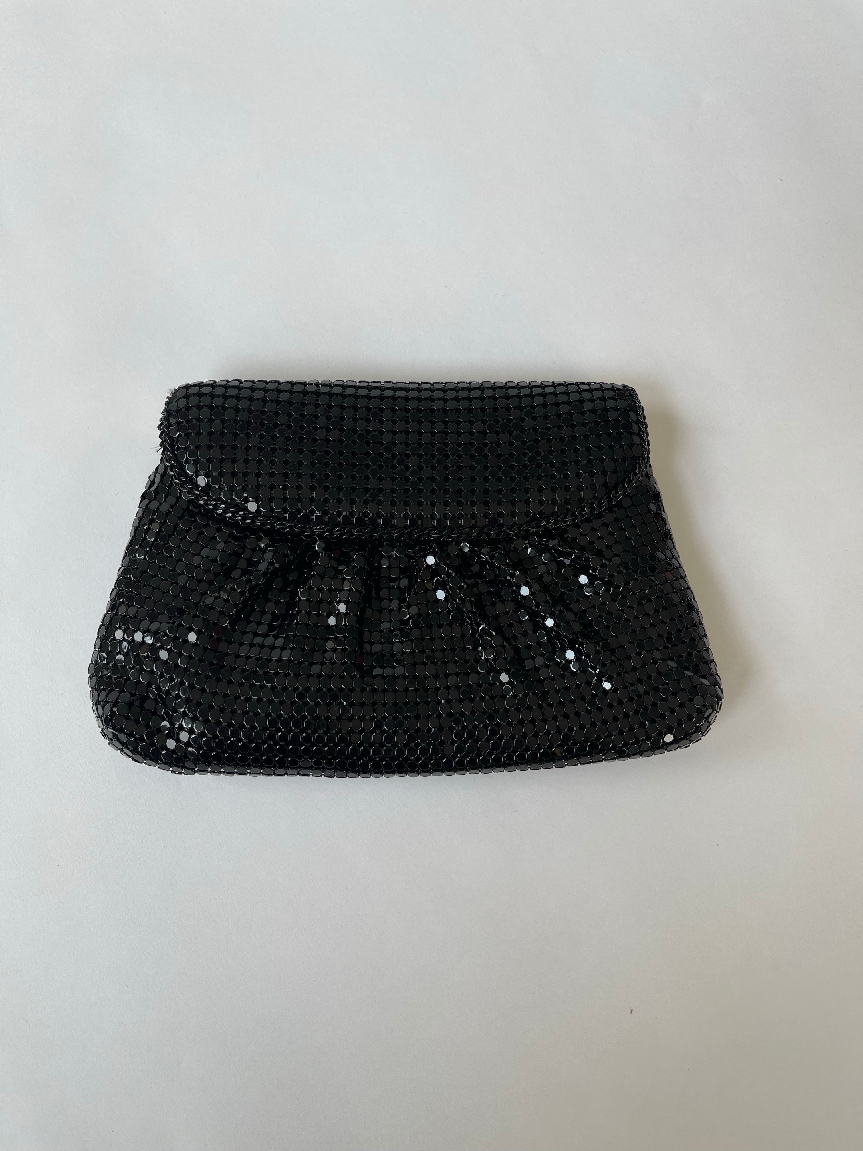 Vintage Black Bead and Sequin Evening Bag