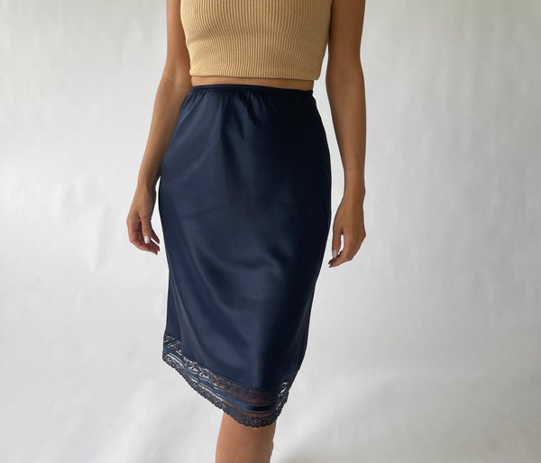 Navy Slip Skirt